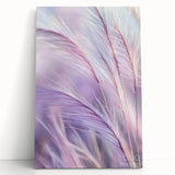 Floral and botanical stretched canvas artwork featuring vibrant colors and intricate details, elegantly leaning against a textured wall, adding a touch of nature-inspired decor to any space.