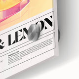 Large abstract wall art featuring mid-century modernist style in vibrant shades, printed on acrylic glass.