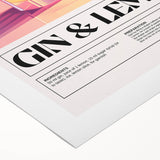 Art deco poster featuring a stylized cocktail glass, in bold black and golden tones on rolled canvas.