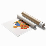 Extra large rolled print featuring a variety of colorful fruits, ideal for classy bathroom or large living room wall art.