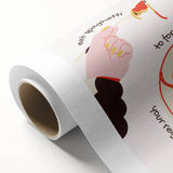 Art deco poster featuring a stylized fruit bowl in muted gold and teal, ideal for nursery wall art, on rolled canvas.