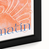 Close-up of a framed canvas featuring colorful pastries on a black background, ideal for extra large living room decor.