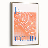 Framed canvas wall art depicting vintage-style pastries in muted gold and black tones, ideal for bedroom decor.