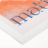 Art deco poster featuring assorted pastries in soft pastel colors on rolled canvas, suitable for dining room wall art.