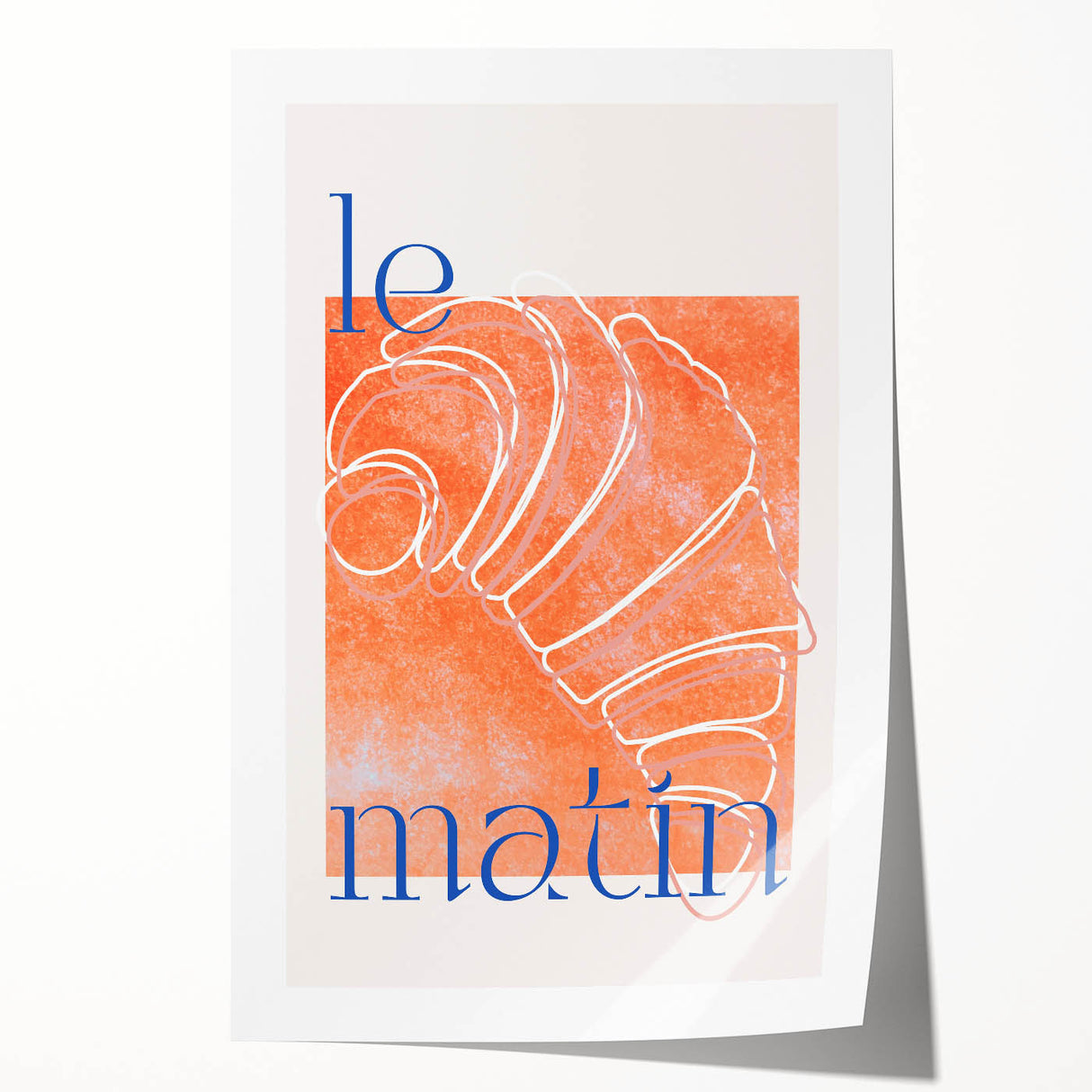 Rolled canvas print featuring an assortment of pastries in soft watercolor tones, suitable for dining room or kitchen decor.