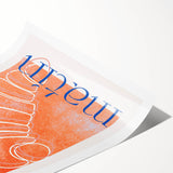 Extra large wall art featuring line art flowers in a monochrome style, printed on rolled canvas.