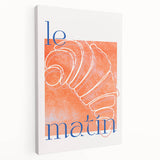 Large canvas print featuring an array of detailed pastries in soft beige and brown tones, ideal for kitchen wall art.