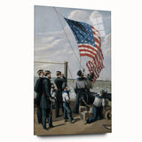 Raising the American Flag - Fourth of July Decorations