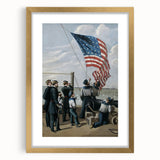 Raising the American Flag - Fourth of July Decorations