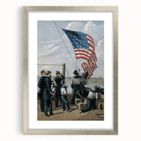 Raising the American Flag - Fourth of July Decorations