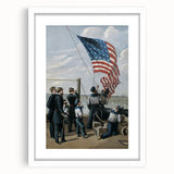 Raising the American Flag - Fourth of July Decorations