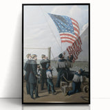 Raising the American Flag - Fourth of July Decorations