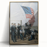 Raising the American Flag - Fourth of July Decorations