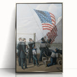 Raising the American Flag - Fourth of July Decorations