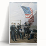 Raising the American Flag - Fourth of July Decorations