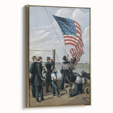 Raising the American Flag - Fourth of July Decorations