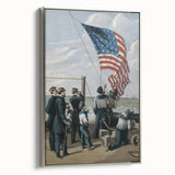 Raising the American Flag - Fourth of July Decorations