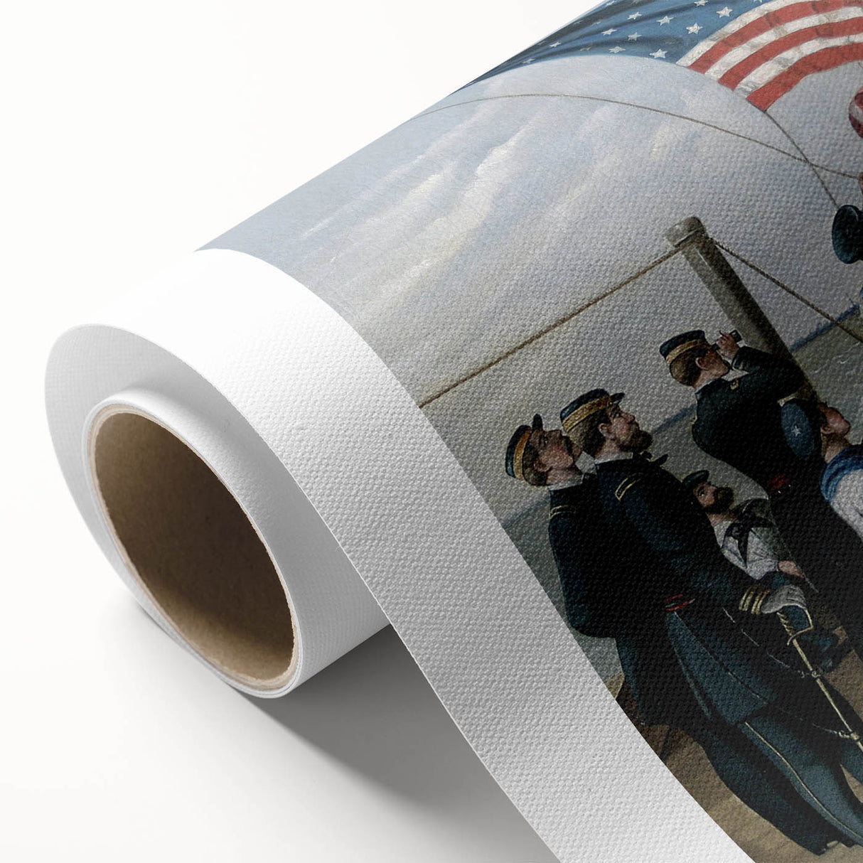 Raising the American Flag - Fourth of July Decorations
