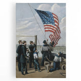 Raising the American Flag - Fourth of July Decorations