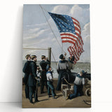 Raising the American Flag - Fourth of July Decorations