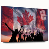 Canada Day Art Prints - Patriotic Canadian Flag & Maple Leaf Wall Art