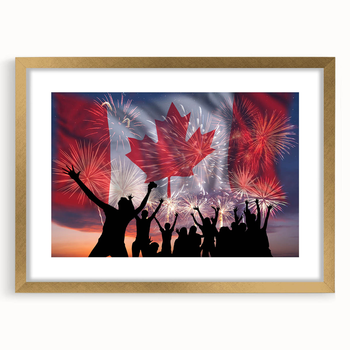 Canada Day Art Prints - Patriotic Canadian Flag & Maple Leaf Wall Art