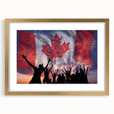 Canada Day Art Prints - Patriotic Canadian Flag & Maple Leaf Wall Art