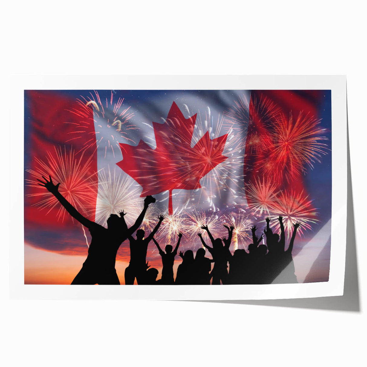 Canada Day Art Prints - Patriotic Canadian Flag & Maple Leaf Wall Art