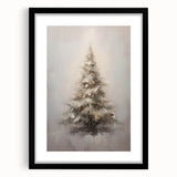 Winter Wonderland Christmas Wall Art – Elegant Snowy Tree