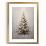Winter Wonderland Christmas Wall Art – Elegant Snowy Tree