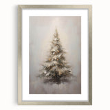 Winter Wonderland Christmas Wall Art – Elegant Snowy Tree