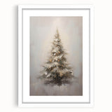 Winter Wonderland Christmas Wall Art – Elegant Snowy Tree