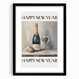 Elegant Champagne Celebration - New Year Wall Art Print