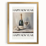 Elegant Champagne Celebration - New Year Wall Art Print