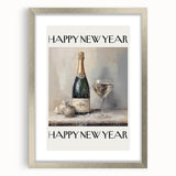 Elegant Champagne Celebration - New Year Wall Art Print