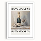 Elegant Champagne Celebration - New Year Wall Art Print