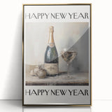 Elegant Champagne Celebration - New Year Wall Art Print