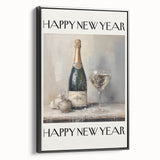 Elegant Champagne Celebration - New Year Wall Art Print