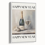 Elegant Champagne Celebration - New Year Wall Art Print
