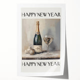Elegant Champagne Celebration - New Year Wall Art Print