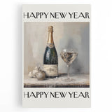 Elegant Champagne Celebration - New Year Wall Art Print
