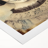 Vintage Sugar Skull Woman – Día de los Muertos Wall Art