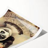 Vintage Sugar Skull Woman – Día de los Muertos Wall Art