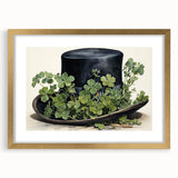 Leprechaun Hat – Shamrocks St. Patrick’s Day Wall Art Print