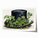Leprechaun Hat – Shamrocks St. Patrick’s Day Wall Art Print