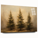 Rustic Pine Trees - Thanksgiving Wall Hangings Canvas