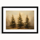 Rustic Pine Trees - Thanksgiving Wall Hangings Canvas