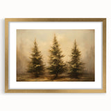Rustic Pine Trees - Thanksgiving Wall Hangings Canvas