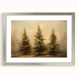 Rustic Pine Trees - Thanksgiving Wall Hangings Canvas