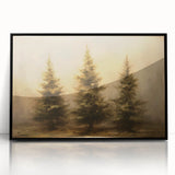 Rustic Pine Trees - Thanksgiving Wall Hangings Canvas